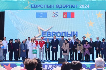 Посолството на Р България взе участие в церемониите за отбелязването на „Деня на Европа – 9 май“ в Монголия