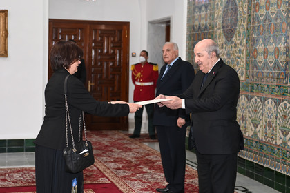 Ambassador Mariana Boyadzhieva presented her credentials to President of Algeria Abdelmadjid Tebboune