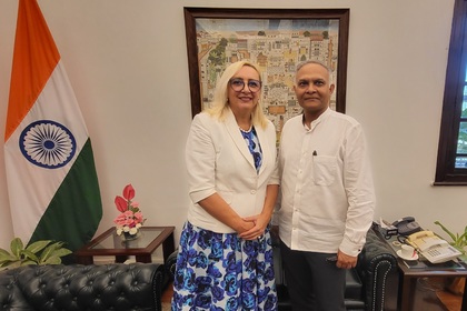 Посланик Елеонора Димитрова проведе прощална среща със заместник-министъра на външните работи на Индия г-н Санджай Верма