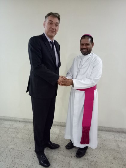 Среща на посланик Петко Дойков с епископ Теодор Маскаренхас