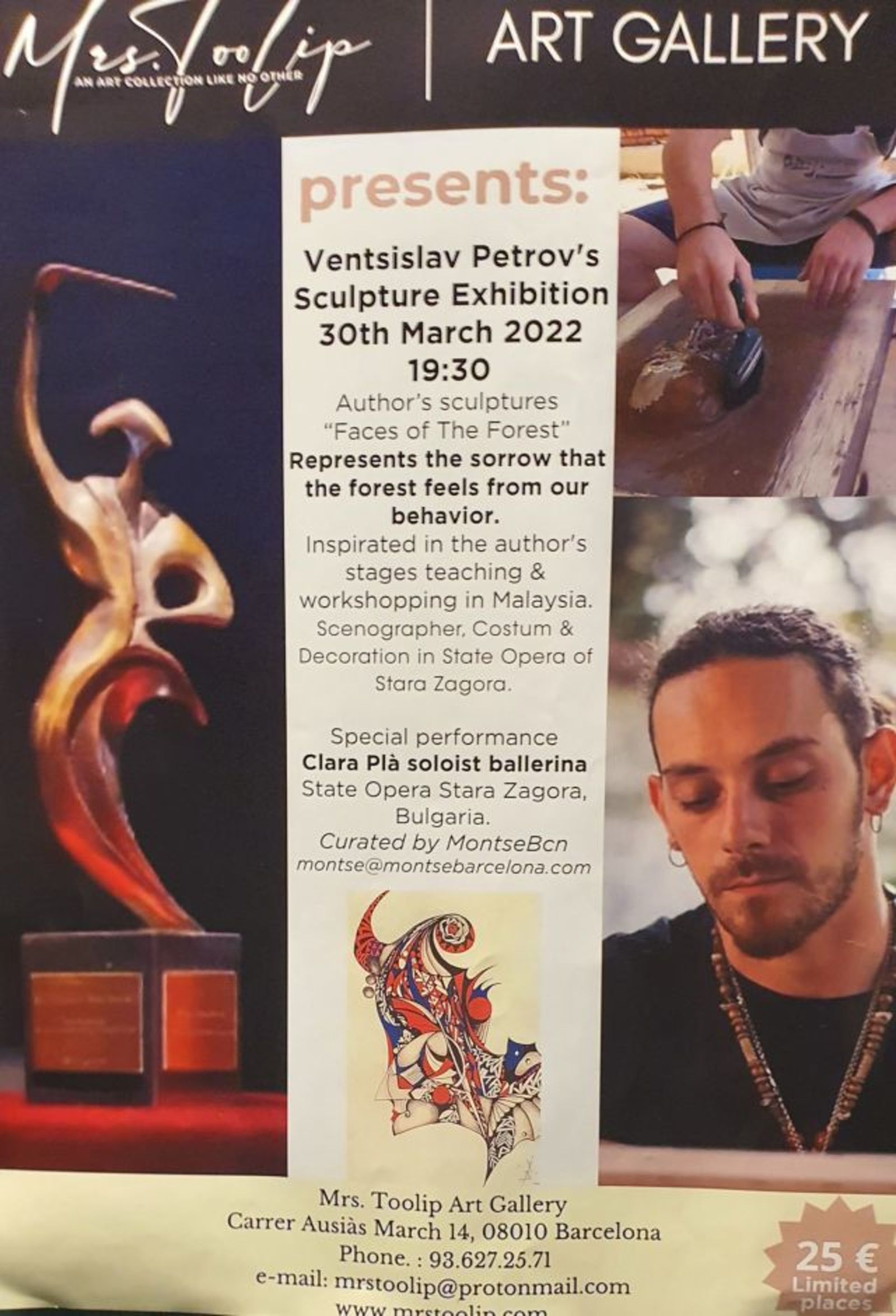 Exhibition of the Bulgarian Sculptor Ventsislav Petrov in Barcelona