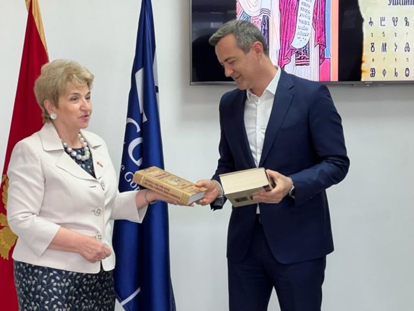 The exhibition "Alphabet and History" was opened at the Rectorate of the University of Montenegro