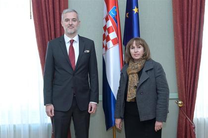 Посланик Ива Крулева се срещна с г-н Нино Распудич, председател на Хърватско-българската група за приятелство 