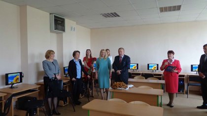 Откриване на кабинет за интерактивно езиково обучение в Лицей №293, в Киев