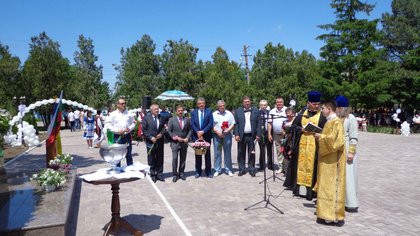 Откриване на паметник на Светите братя Кирил и Методий в село Кулевча, Украйна