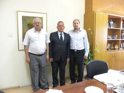 Среща на посланик Христо Георгиев с кмета на община Агланджа Хараламбос Петридис