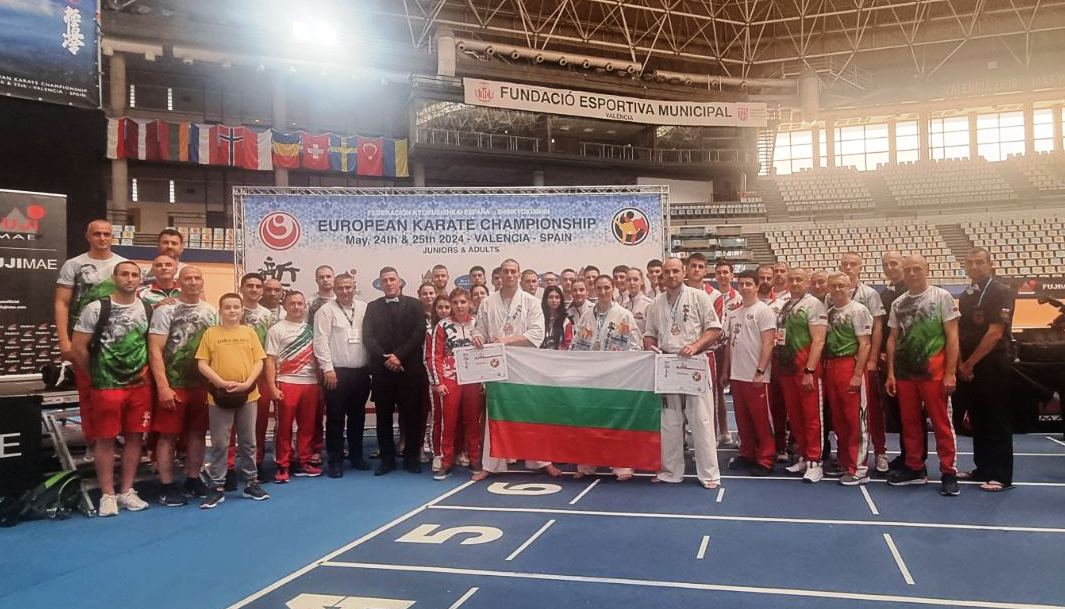 Медали за българските каратисти от Европейския шампионат по карате за юноши и възрастни, който се проведе на 24 и 25 май 2024 г. в град Валенсия