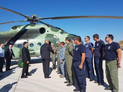 Български хеликоптер участва в гасенето на пожари в Република Македония