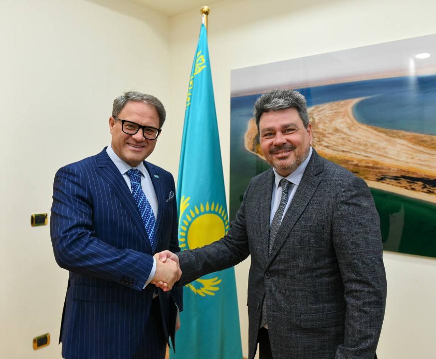 A working meeting was held between the Ambassador Extraordinary and Plenipotentiary of the Republic of Bulgaria to Kazakhstan, Mr. Boyan Hadjiev, and the Deputy Minister of Foreign Affairs of the Republic of Kazakhstan, Mr. Roman Vasilenko