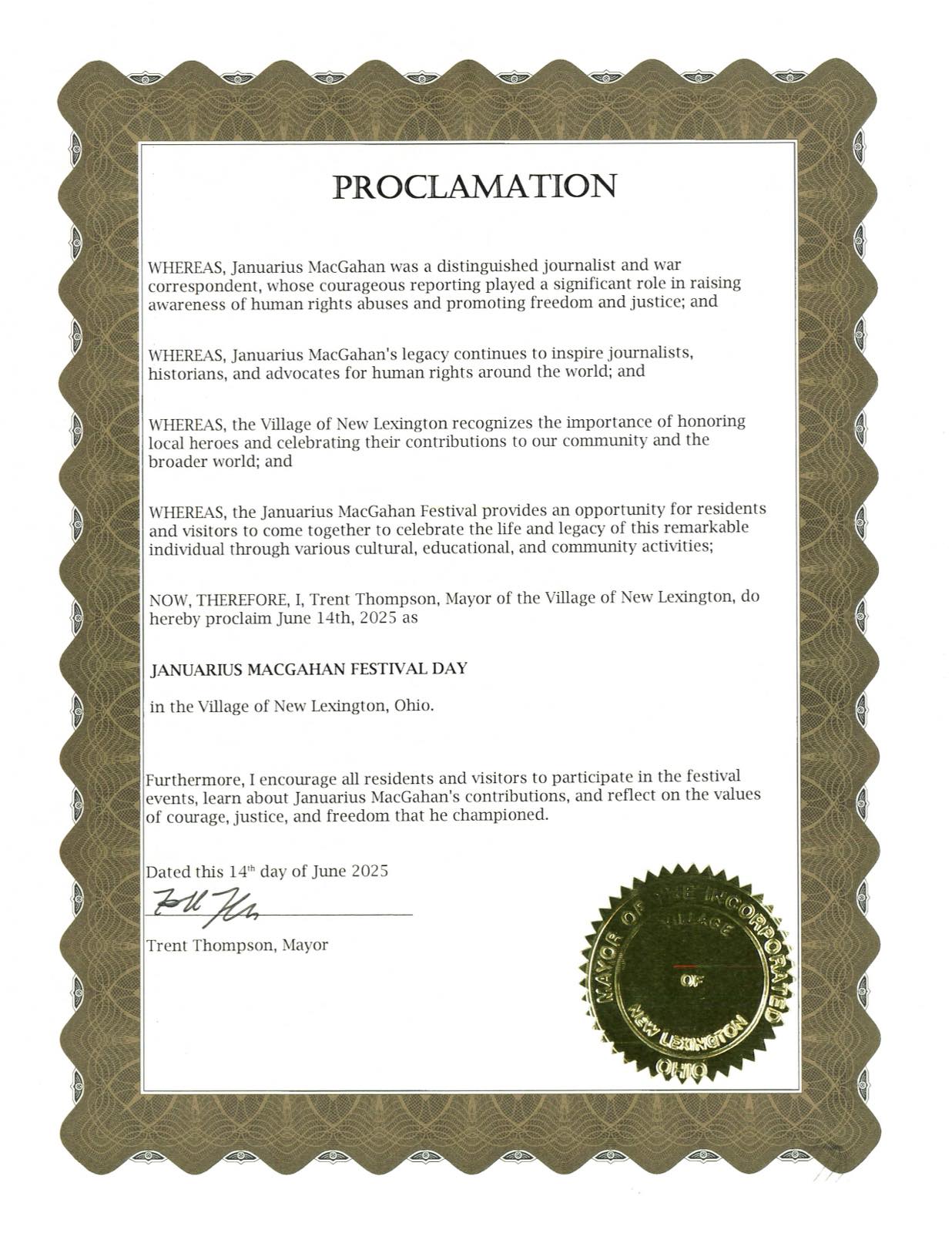 New Lexington, Ohio, welcomed the 47th MacGahan Festival