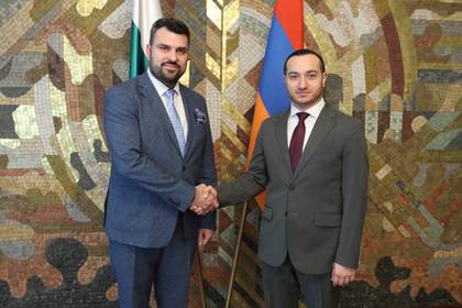 Minister Georg Georgiev Meets with the Armenian Minister of High-Tech Industry, Mkhitar Hayrapetyan