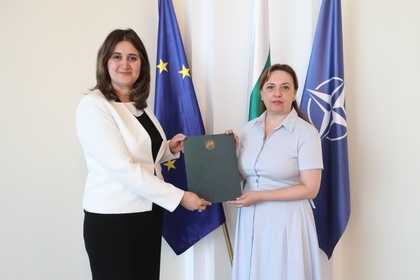 Deputy Foreign Minister Maria Angelieva Receives Copies of the Letters of Credence of the Newly Appointed Ambassador of the People’s Democratic Republic of Algeria to Bulgaria, Asma Babouche
