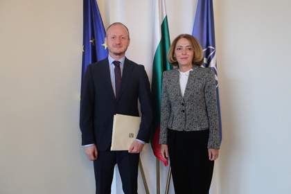 Deputy Minister of Foreign Affairs Ms. Elena Shekerletova Receives Copies of the Letters of Credence of the Newly Appointed Ambassador of Georgia to the Republic of Bulgaria H.E. Mr. Zurab Khamashuridze