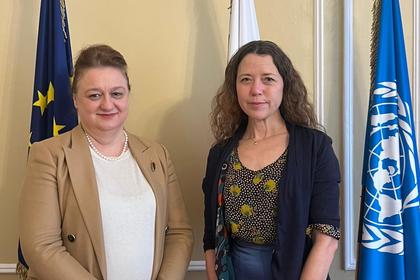Ambassador Gergana Karadjova met with the Permanent Observer of the International Committee of the Red Cross - Ms. Elyse Mosquini