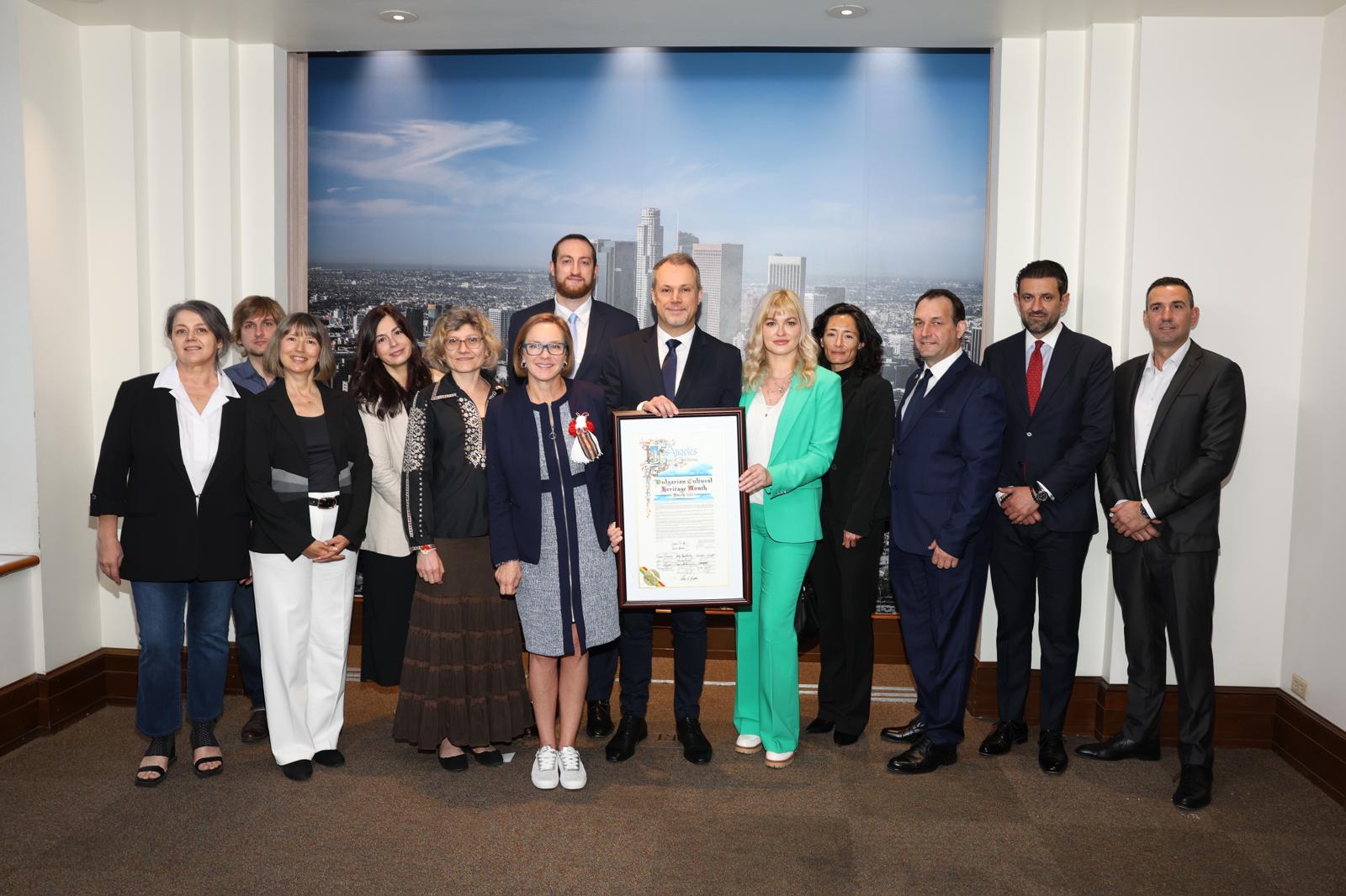Историческо признание за България – март беше обявен за „Месец на българското културно наследство“ в Лос Анджелис
