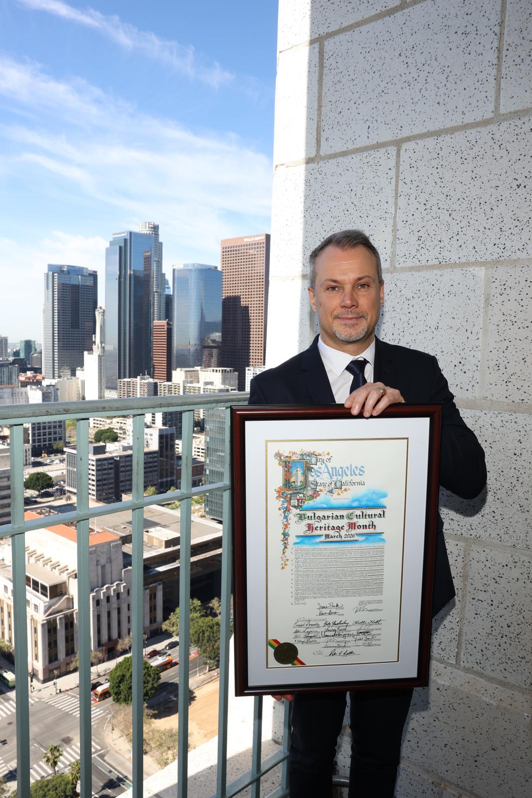 Историческо признание за България – март беше обявен за „Месец на българското културно наследство“ в Лос Анджелис