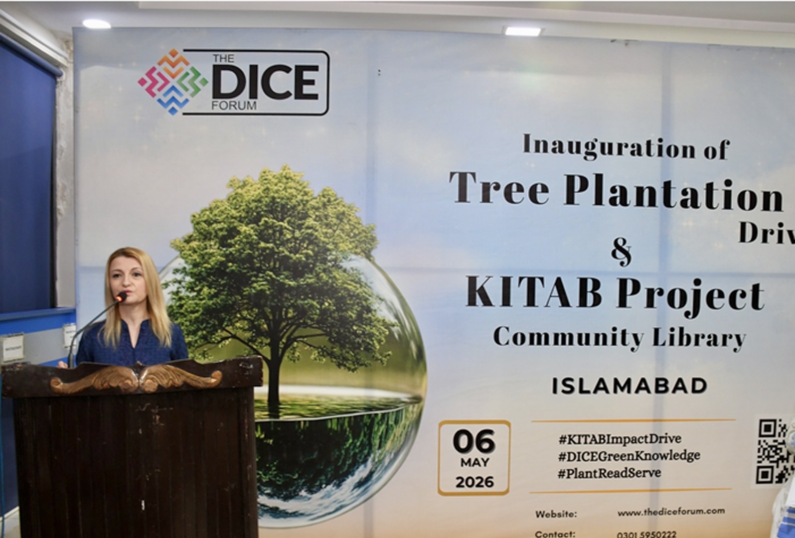 Ambassador Irena Gancheva participated as Guest of Honour in the inauguration of Community Children’s Library and Tree Plantation Initiative in Islamabad