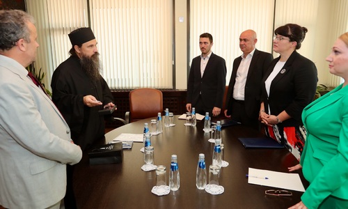 Deputy Minister Ivanka Tasheva Meets with the Abbot of Zograf Monastery, Archimandrite Gavriil