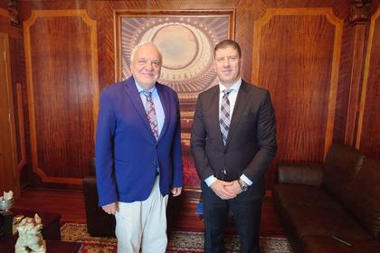 Meeting between H.E. Nikola Nikolov, Ambassador Extraordinary and Plenipotentiary of the Republic of Bulgaria to the Republic of Armenia, and Academician Professor Plamen Kartalov, Director of the Sofia Opera and Ballet
