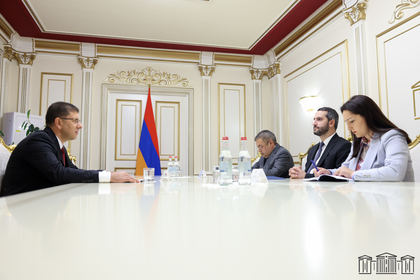 A formal meeting was held between Nikola Nikolov, Ambassador of the Republic of Bulgaria to the Republic of Armenia, and Ruben Rubinyan, Speaker of the Parliament of the Republic of Armenia