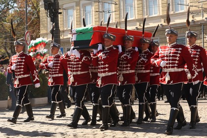 Minister of Foreign Affairs Velislava Petrova participates in welcoming the mortal remains of Tsar Samuil