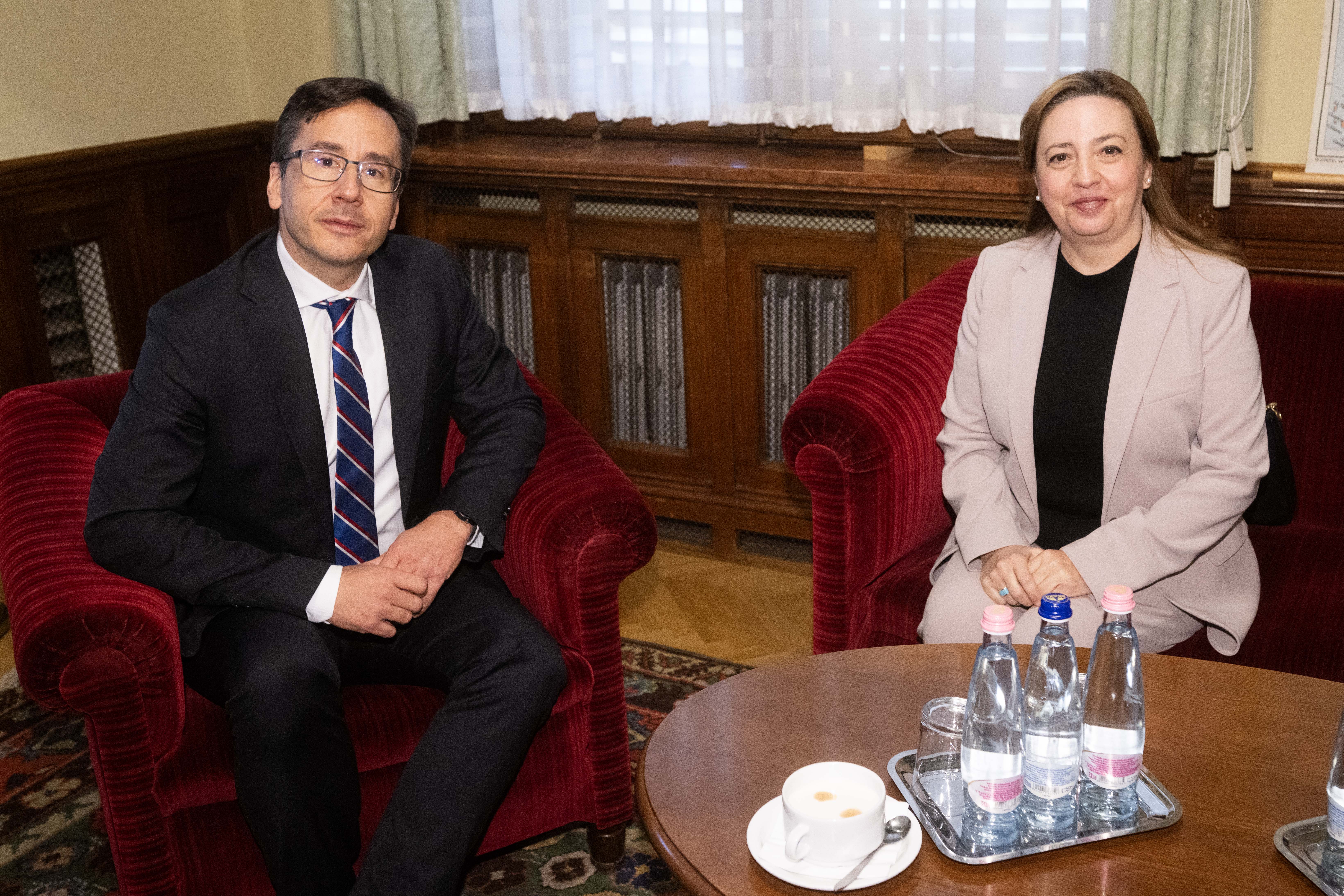 Среща на посланик Мария Ангелиева с Мартон Хайду, председател на Комисията по външни работи на Държавното събрание на Унгария