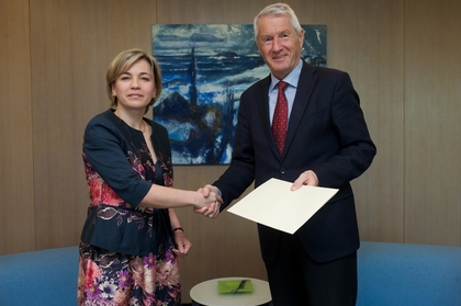 The Permanent Representative of the Republic of Bulgaria to the Council of Europe presented her credentials to the Secretary General Thorbjørn Jagland