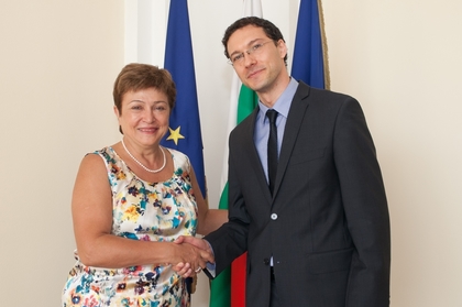 Daniel Mitov congratulates Kristalina Georgieva on her new responsibilities in the next European Commission