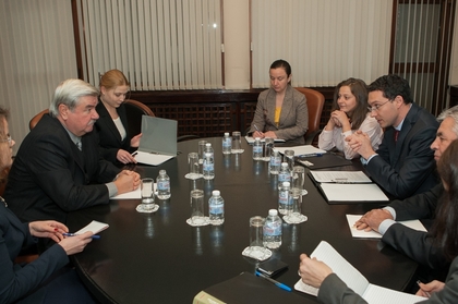 Minister Daniel Mitov met with Ambassador Yuriy Isakov