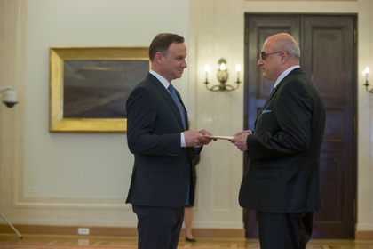 Посланик Ялнъзов връчи акредитивните си писма на президента на Полша Анджей Дуда