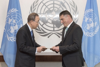 Посланик Георги Панайотов връчи акредитивните си писма на Генералния секретар на ООН г-н Бан Ки-мун