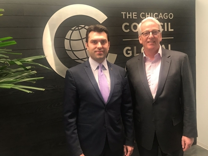 Георг Георгиев се срещна в САЩ с президента на Чикагския съвет по глобални въпроси и с  регионалното ръководство на Американския еврейски комитет