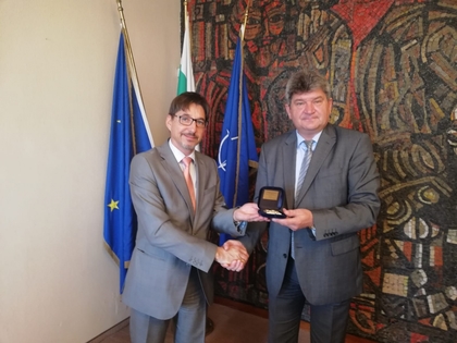 Заместник-министър Юрий Щерк прие посланика на Беларус Владимир Воронкович във връзка с приключването на неговия дипломатически мандат в България