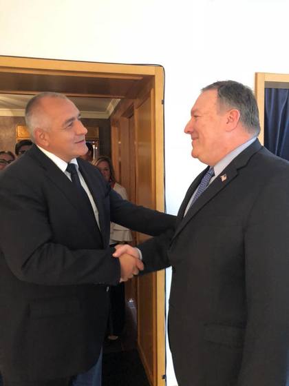 Министър-председателят Бойко Борисов се срещна с държавния секретар на САЩ Майк Помпео