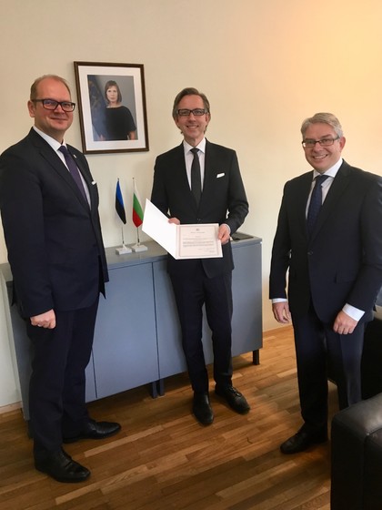 Встъпване в длъжност на българския почетен консул в Естония