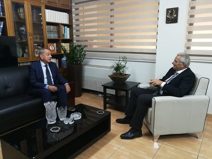 Прощална среща на посланик Христо Георгиев с генералния секретар на АКЕЛ Андрос Кипреану 