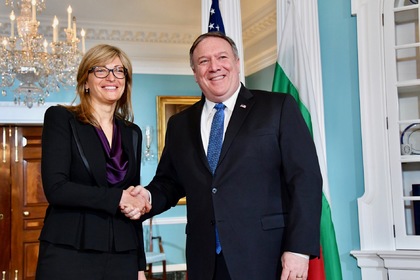 Ekaterina Zaharieva, Mike Pompeo Reconfirm Strategic Partnership Between Bulgaria, United States