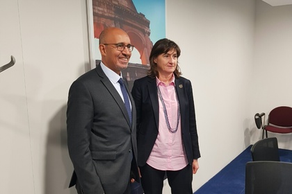 Среща на ръководителя на българската делегация на 25 съвет на министрите на ОССЕ г-жа Емилия Кралева, заместник-министър на външните работи, с г-н Арлем Дезир, представител на ОССЕ за свободата на медиите