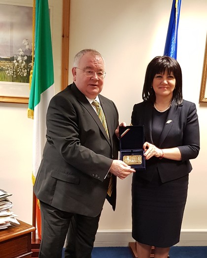 Г-жа Цвета Караянчева се срещна с г-н Шон О Фиъргейл в рамките на тържествата, по повод  ,,100-я юбилей на Ирландския парламент''
