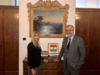 Работна среща на генералния консул на Р.България в Милано Таня Димитрова с председателя на съда в Милано Роберто Бики