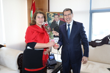 Прощална среща на българският посланик в Рабат Боряна Симеонова с министър-председателят на Мароко Саад Еддин Ел Отмани