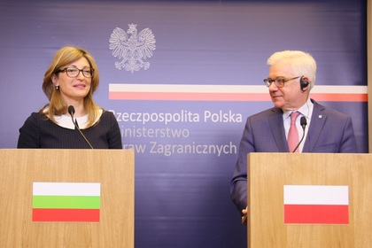 Deputy Prime Minister Zaharieva talks in Warsaw with her Polish equal number, Jacek Czaputowicz