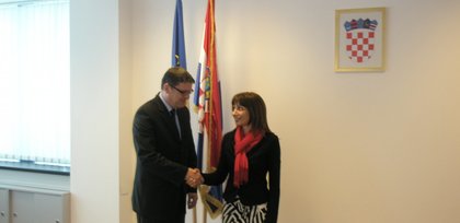 Среща на посланик Таня Димитрова с министъра на науката, образованието и спорта на Хърватия Желко Йованович