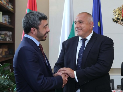 Премиерът Борисов се срещна с министъра на външните работи и международното сътрудничество на ОАЕ шейх Абдула бин Зайед бин Султан Ал Нахаян