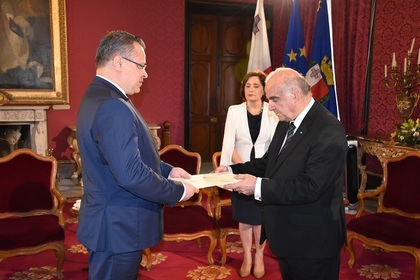 Посланикът ни в Рим Тодор Стоянов връчи акредитивните си писма на президента на Малта