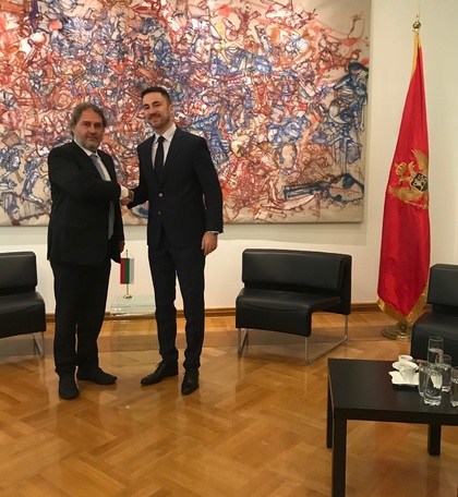 Министър Банов се срещна с министъра на културата на Черна гора