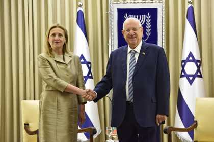 The Ambassador Extraordinary and Plenipotentiary of the Republic of Bulgaria to the State of Israel Rumiana Bachvarova presented her letter of credence to  his the President of Israel Reuven Rivlin