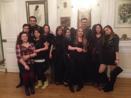 Среща на посланик Ангел Чолаков с представители на българската студентска общност в Париж
