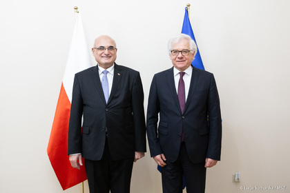 Среща на посланик Емил Ялнъзов с министъра на външните работи на Полша Яцек Чапутович, във връзка с предстоящото отпътуване на посланика от страната 