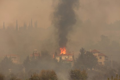 Информация относно актуалните огнища на пожари в Гърция към 12:00 часа на 10 август 2021 г.